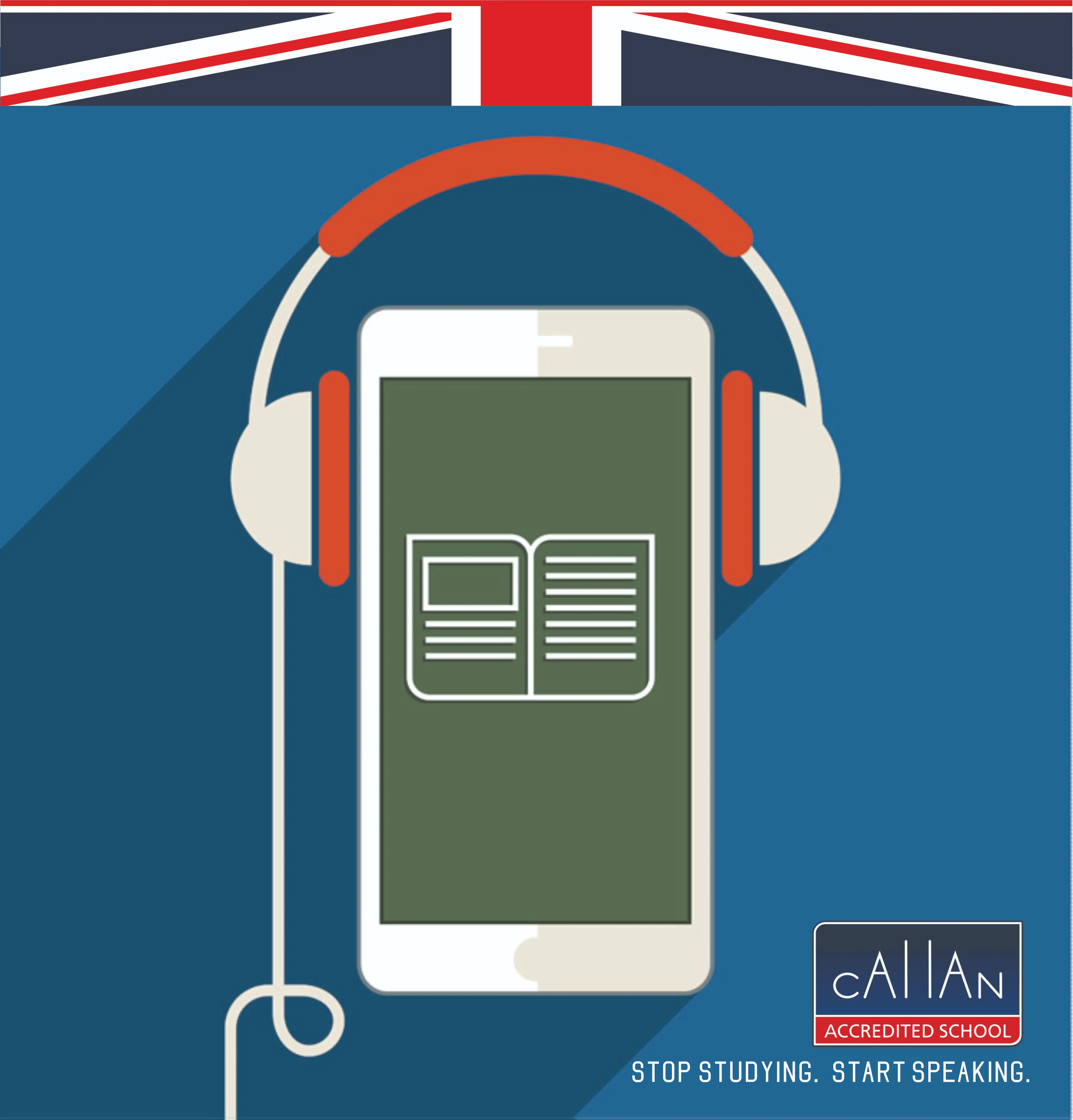 a phone wearing headphones